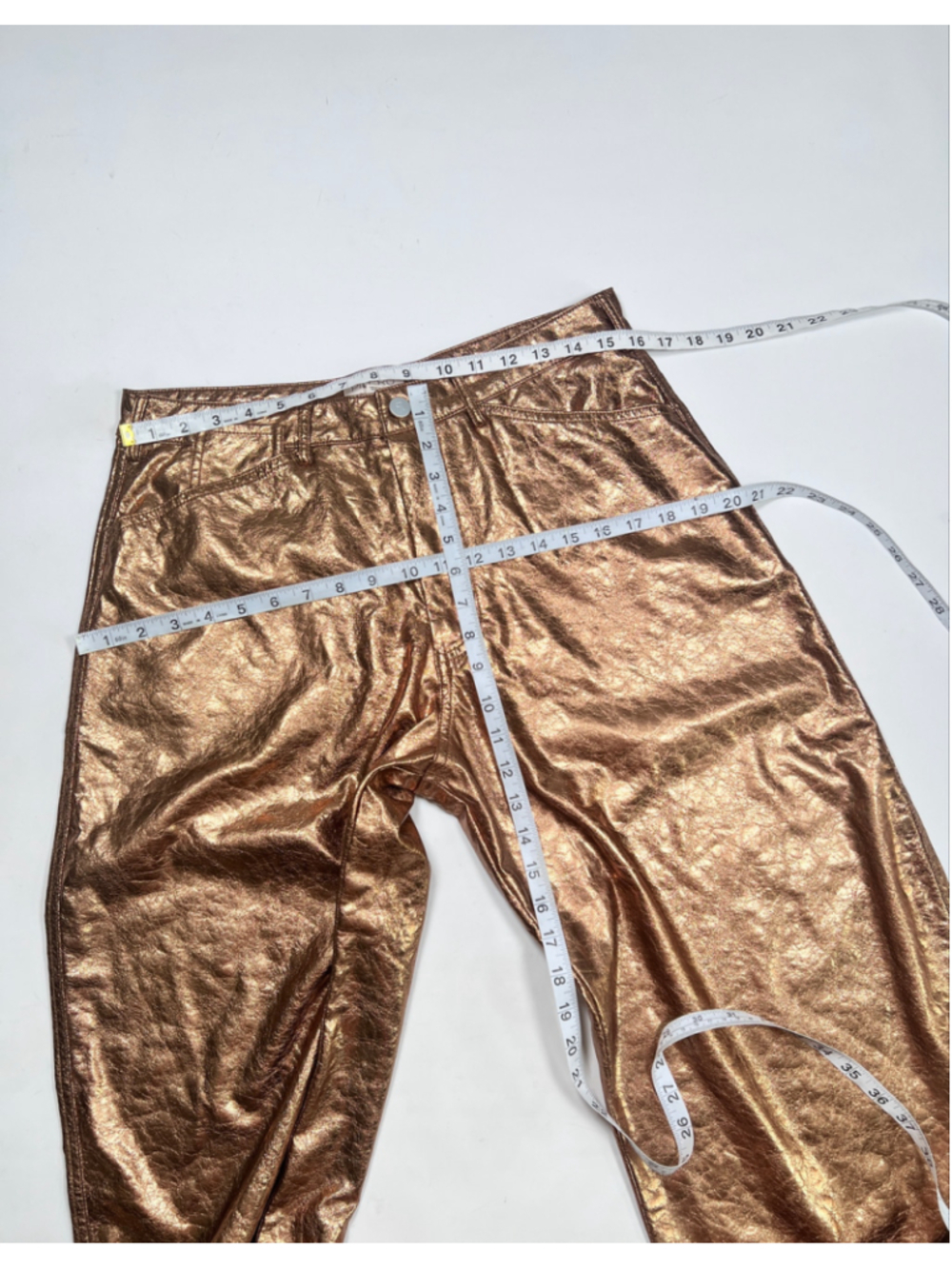 NWT Anthropology Pilcro Pants Wide Leg Pants Size 29 Bronze Metallic - Picture 5 of 8